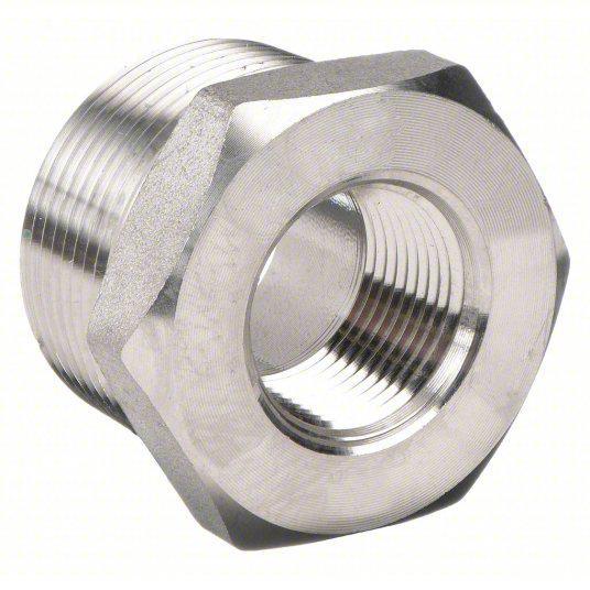 1/2 Inch MPT x 1/4 Inch FPT Stainless Steel Reducer