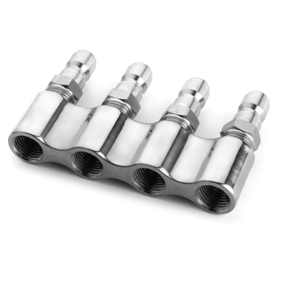 Tip Holder - 4 Tip, Stainless Steel