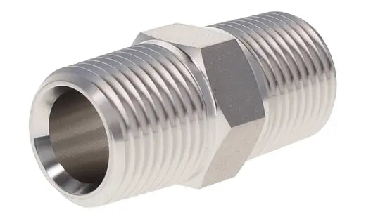 Reducing Nipple, 1/2" MPT x 3/8" MPT - Stainless Steel