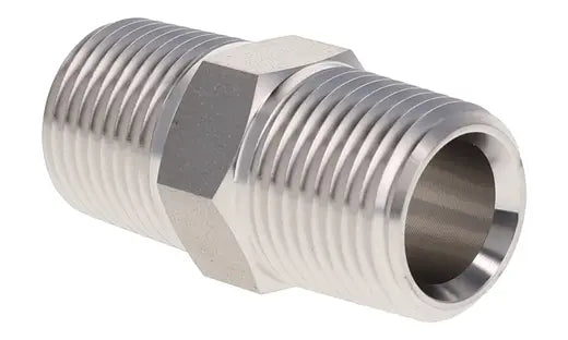 Reducing Nipple, 1/2" MPT x 3/8" MPT - Stainless Steel