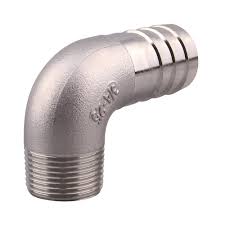 3/4 MPT to 1in Barb - 90 Stainless