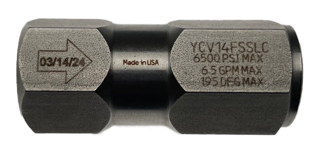 1/4" Check Valve, Stainless Steel