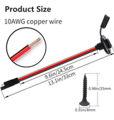 10g Wire Pigtail W/ Connectors W/ Mountable Bulkhead