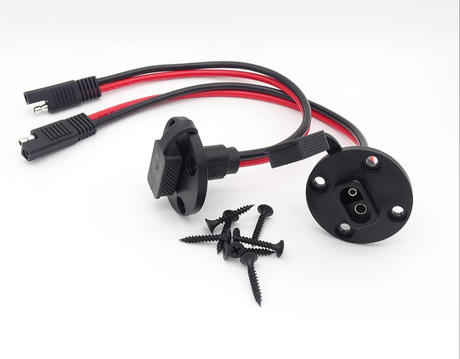 10g Wire Pigtail W/ Connectors W/ Mountable Bulkhead