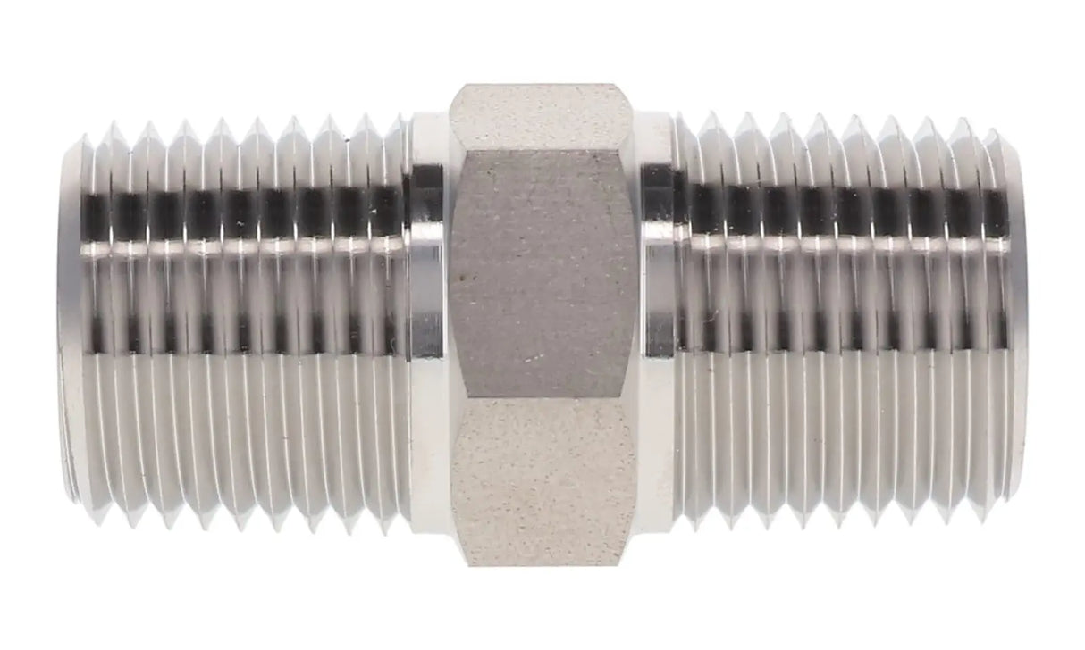 Reducing Nipple, 1/2" MPT x 3/8" MPT - Stainless Steel