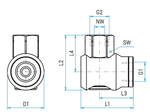 Mosmatic - WDEI Swivel – 43.473 – 1/2" NPTF x 1/2" NPTF