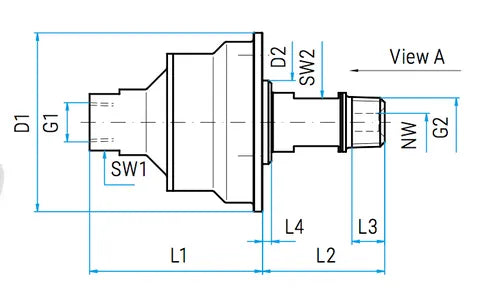 Mosmatic - DYCI Swivel - 55.153 - 3/8"NPTF to 3/8"NPTM